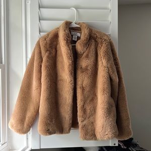Faux Fur Light Brown Coat